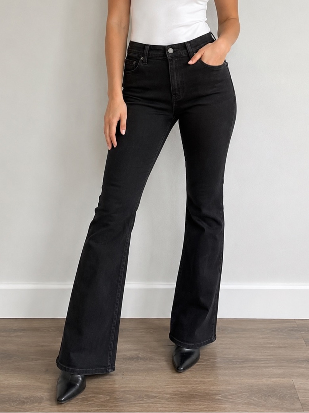 Carhartt Black Bootcut Jeans Womens 6 Original Fit Stretch Denim